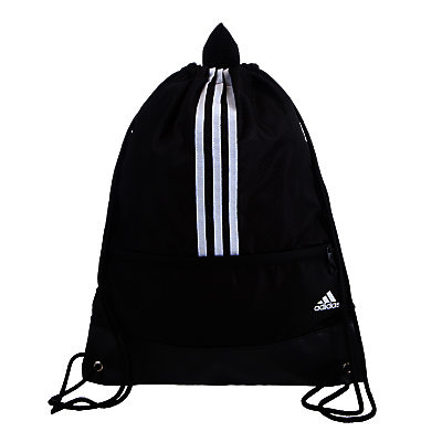 Adidas Three Stripe Performance Gym Bag, Black/White Adidas Three Stripe Performance Gym Bag, Black/White